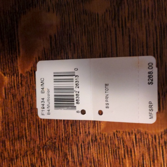 🔥HP 6-25-24🔥Coach Rare Multicolor Op Art Print Poppy Tote Bag Purple Pink - Picture 2 of 12